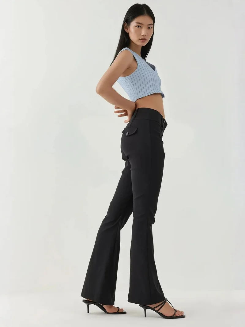 هيكاب بنطلون واسع بخصر منخفض